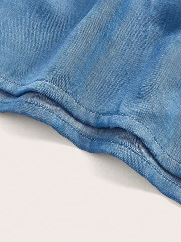 Privé Women's Denim-Like Short Rose Print Bodycon Skirt