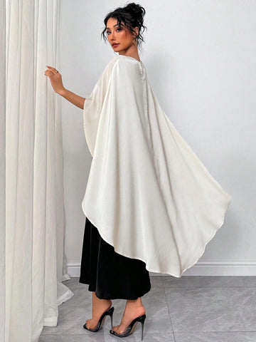 Women's Elegant Contrast Color Waist Cinched Dress, Summer