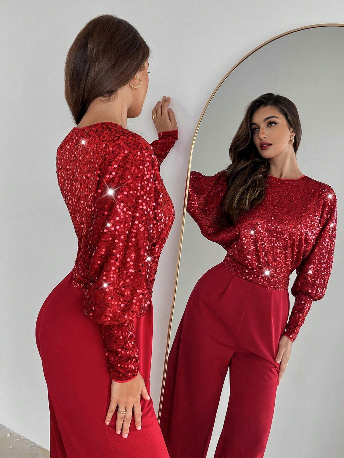 Women's Elegant Sexy Party,Christmas Arrival Red New Elegant Sparkle Sexy Party ,For Weddings,Holiday Party,Thanksgiving,Carnival Festival Outfit,Christmas Clothes,Prom,Women Thanksgiving Outfit,Christmas Outfit,Autumn&Winter