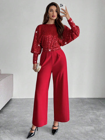 Women's Elegant Sexy Party,Christmas Arrival Red New Elegant Sparkle Sexy Party ,For Weddings,Holiday Party,Thanksgiving,Carnival Festival Outfit,Christmas Clothes,Prom,Women Thanksgiving Outfit,Christmas Outfit,Autumn&Winter