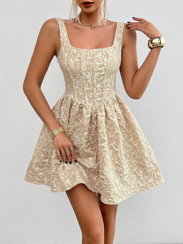 Women's Fishbone Press Line Fashionable Spring/Summer Holiday/Party Dress
