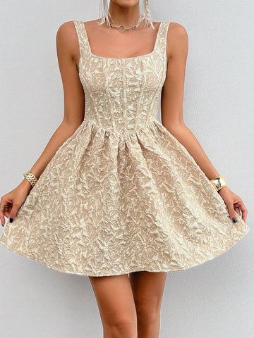 Women's Fishbone Press Line Fashionable Spring/Summer Holiday/Party Dress