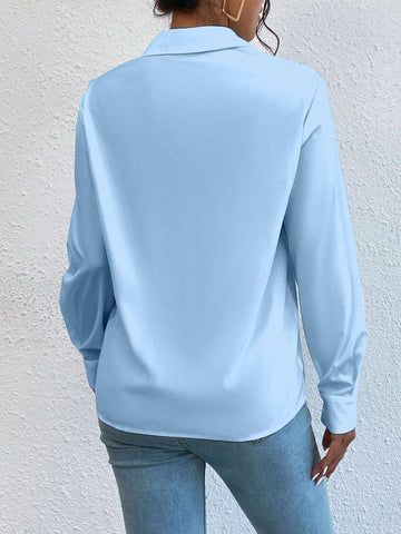 Privé Women's Floral Print Long Sleeve Single-Breasted Casual Shirt, Autumn