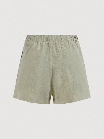 Privé Women's High-Waisted Casual Apricot Shorts