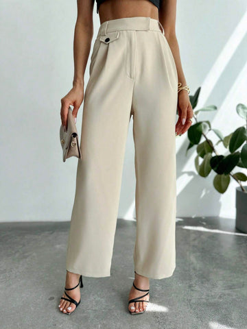 Privé Women's High-Waisted Floor-Length Work Pants