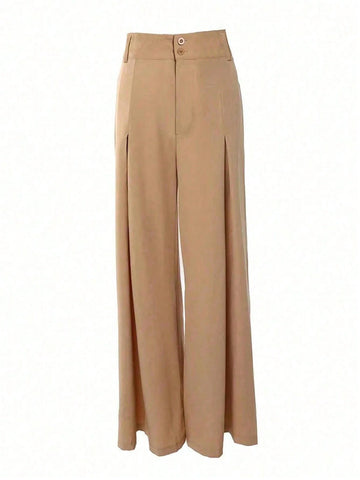 Privé Women's High-Waisted Wide Leg Casual Pants