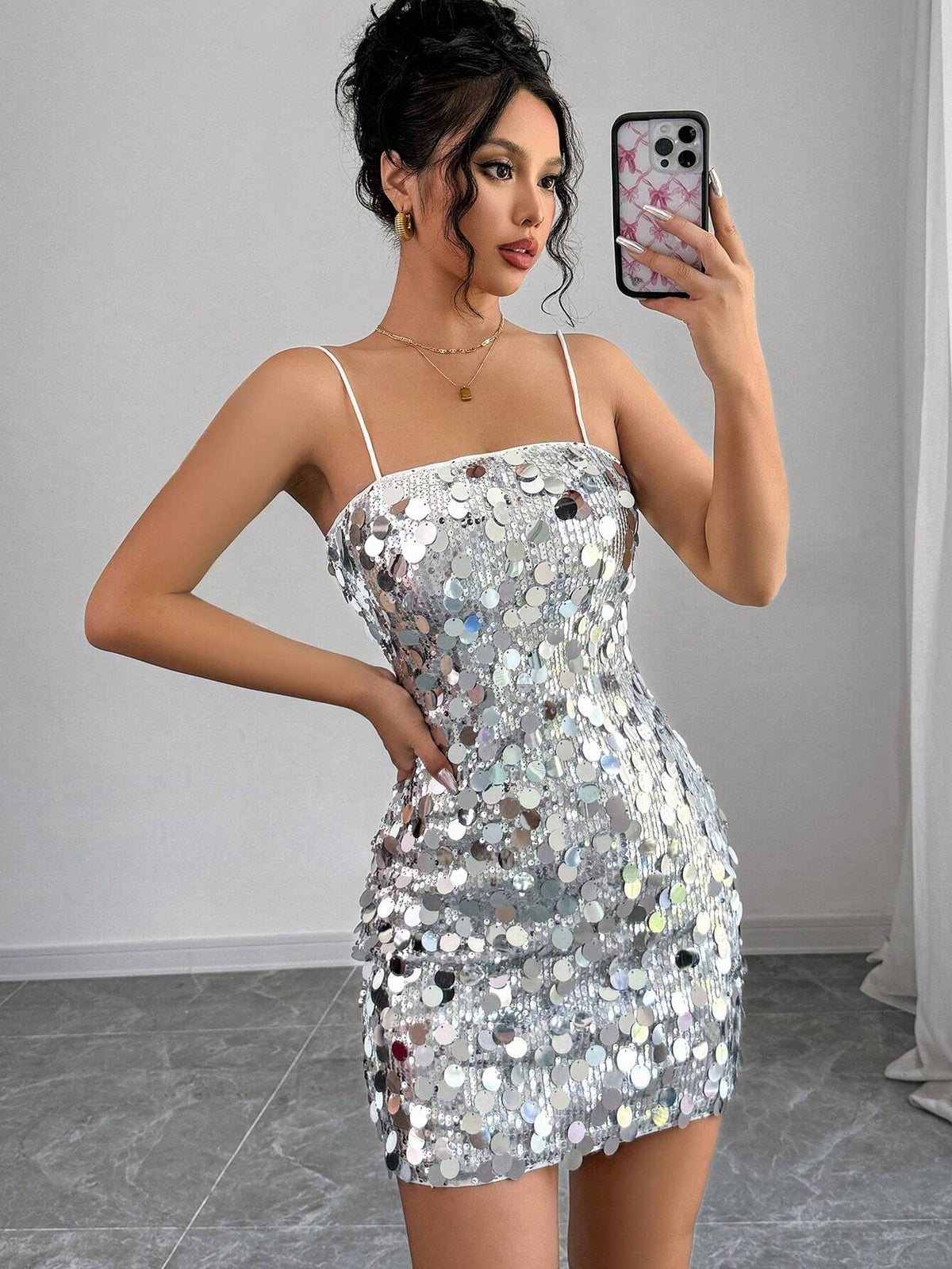 Women's Party, Prom, Graduation Sequin Embellished Mini Skirt