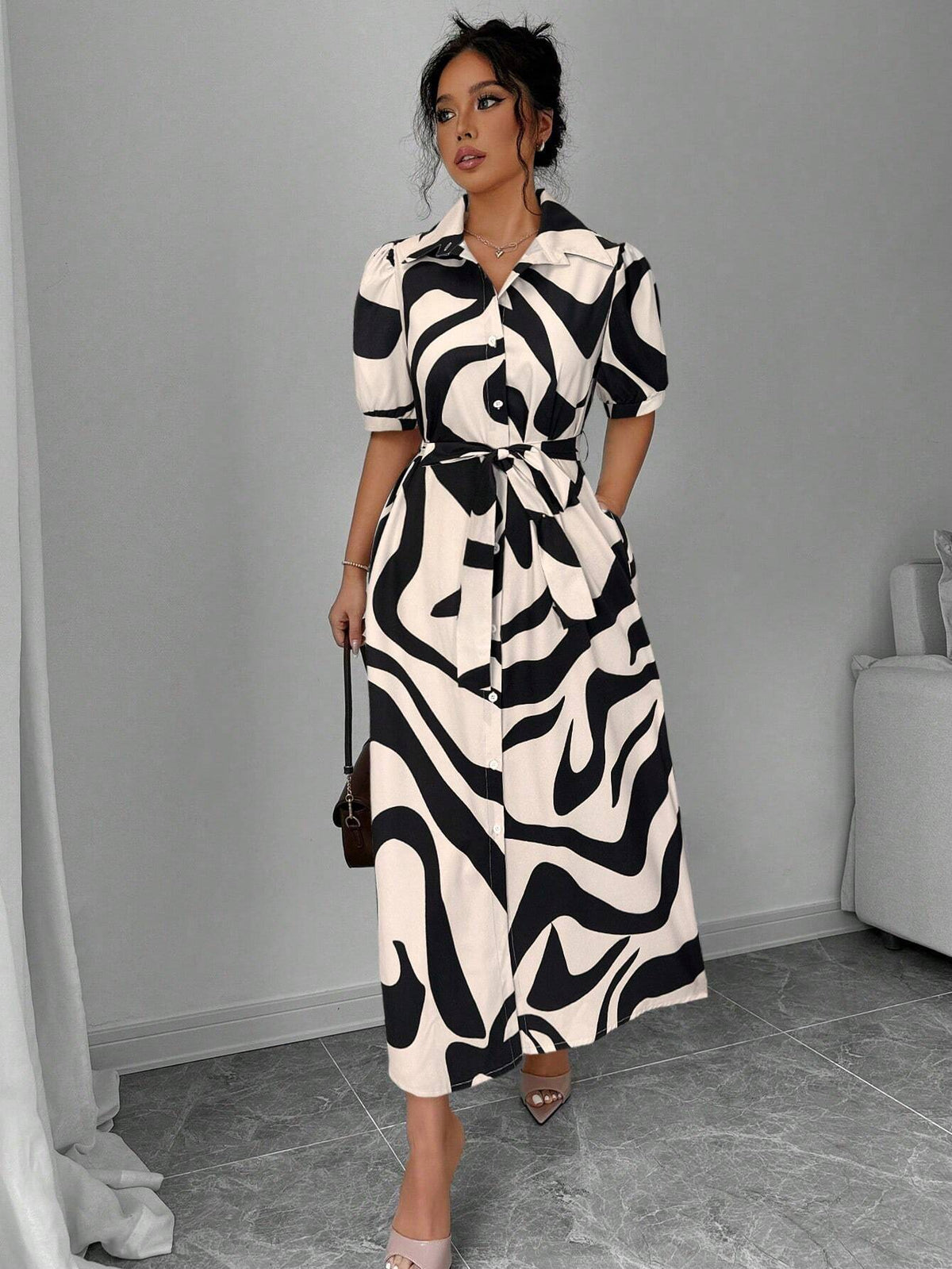 Women's Printed Casual Short Dress