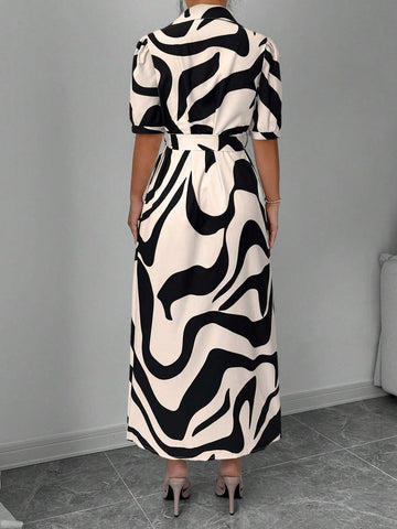 Women's Printed Casual Short Dress