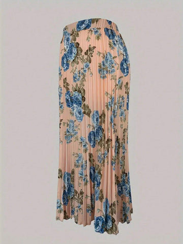 Privé Women's Random Printed Simple Daily Wear Skirt