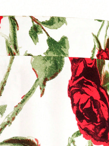 Privé Women's Rose Print Skirt