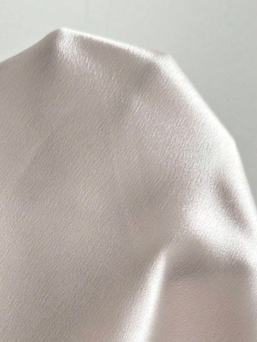 Privé Women's Simple & Elegant White Rayon Bodycon Mermaid Skirt With Lace Hem, Mid-Waist