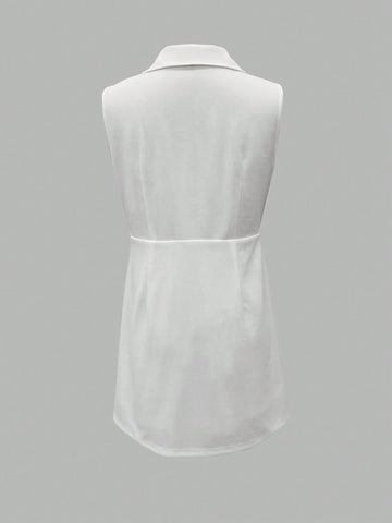 Women's Solid Color Simple Daily Sleeveless Dress