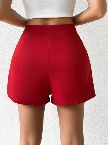 Privé Women's Solid Color Split Hem Culottes