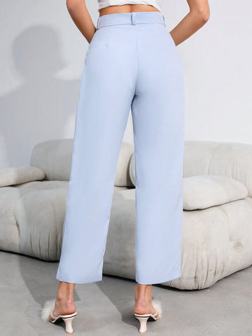 Privé Women's Solid Pleated Trousers