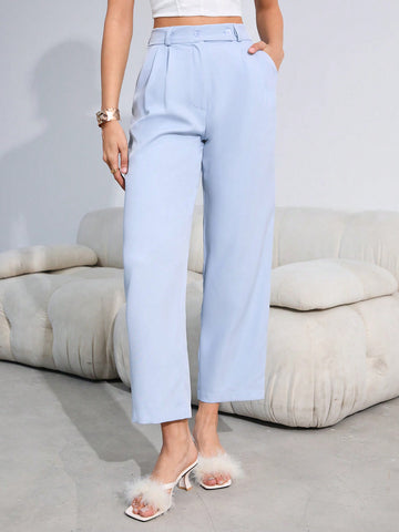 Privé Women's Solid Pleated Trousers