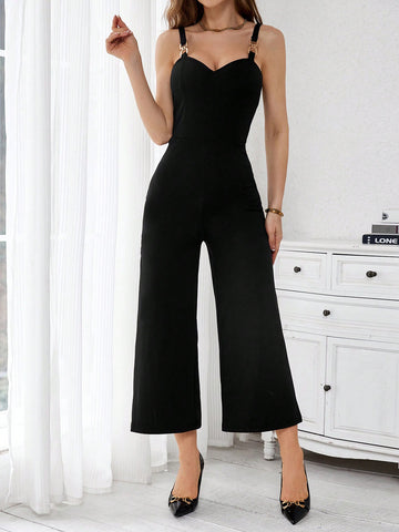 Women's Spaghetti Strap Wide Leg Jumpsuit