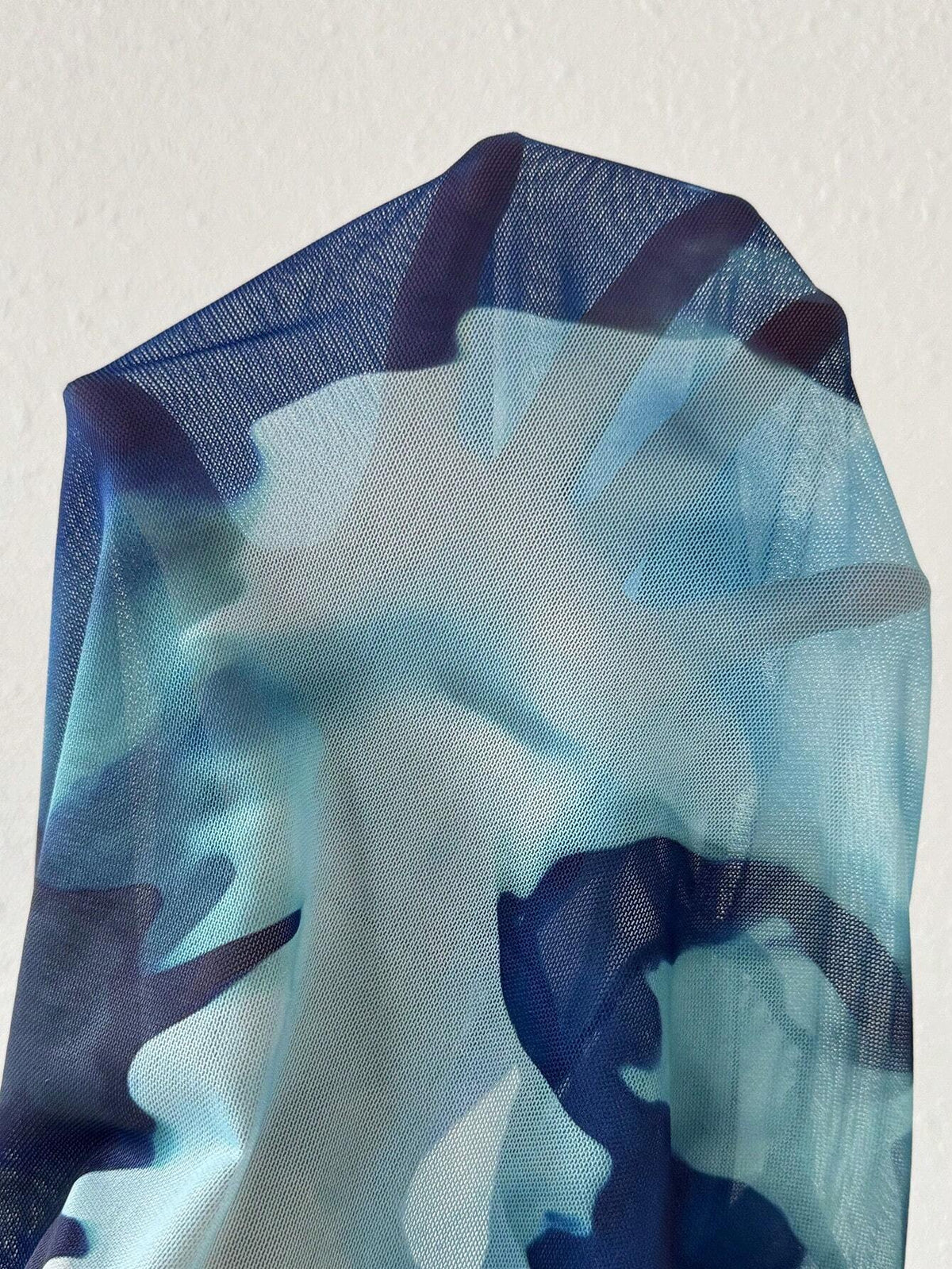 Women's Stand Collar Tie Dye Printed T-Shirt