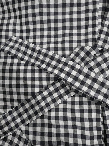 Privé Women's Summer Black And White Gingham Flounce Hem Fish Tail Skirt