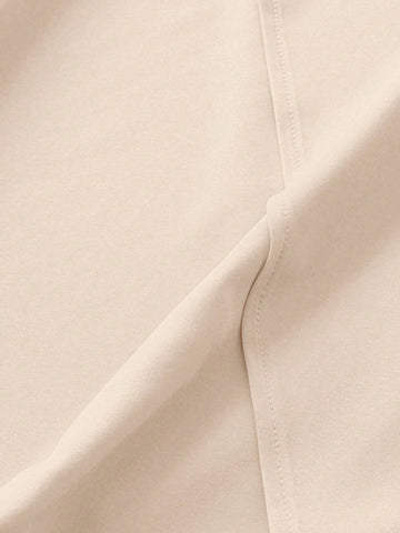 Women's Summer Casual Solid Color Asymmetrical Neckline Dress