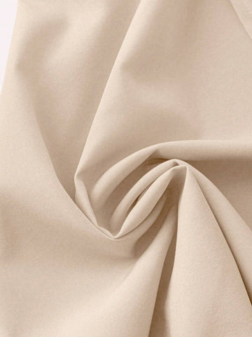 Women's Summer Casual Solid Color Asymmetrical Neckline Dress