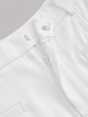Privé Women's Summer Daily Commute Simple & Elegant Office Style Solid Color High-Waisted Shorts