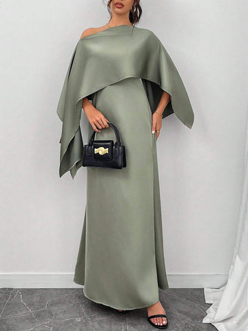 Women's Summer Elegant Asymmetrical Collar Loose Casual Dress