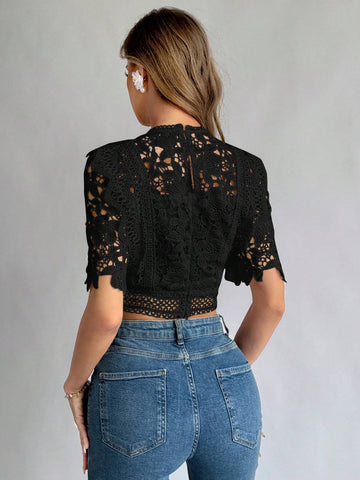 Women's Summer Lace See-Through Camisole With Shirt