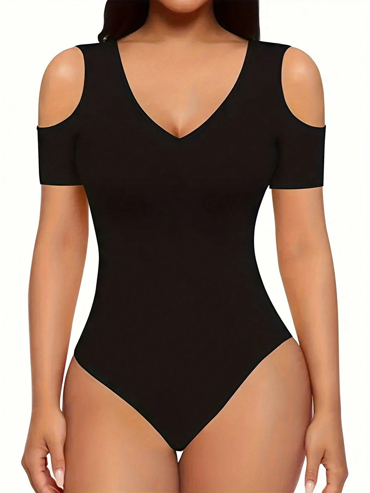 Women's Summer Off Shoulder Slim Fit Bodysuit In Solid Color