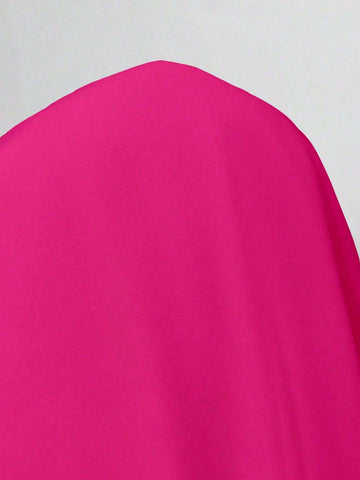 Privé Women's Summer Solid Color Pleated Single-Breasted Short Puff Sleeve Slim Fit T-Shirt