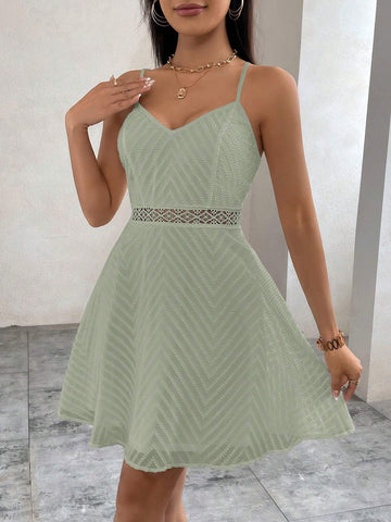 Women's Wedding Memoir Hollow Out Lace Waist Dress