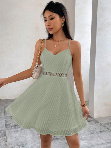 Women's Wedding Memoir Hollow Out Lace Waist Dress