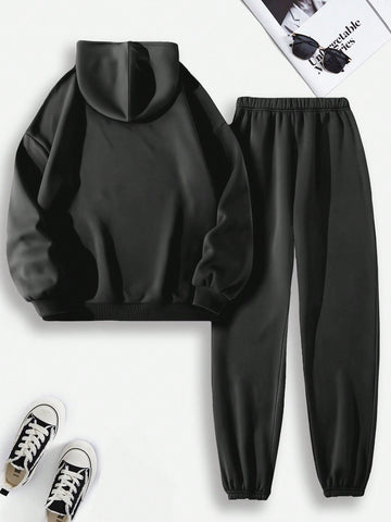 2pcs/Set Women'S Star Pattern Sweatshirt And Sweatpants Set