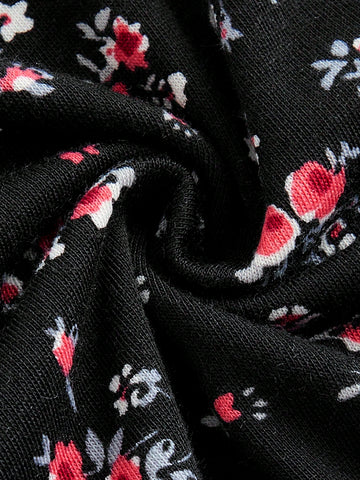 Floral Print Spaghetti Strap Dress