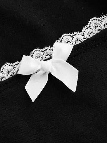 Sagittarius Sign Low-Waist Flare Pants And Color Block Lace Trim Cami Top Set