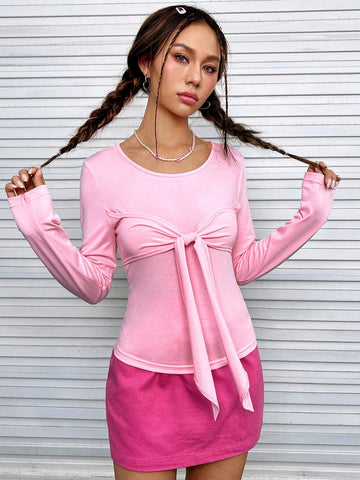 Solid Knot Front Tee