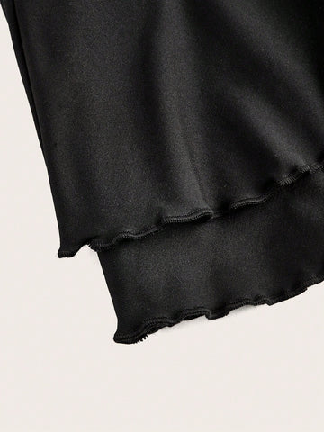 Qutie Versatile Double Layered Pleated Skirt With Waist Detail