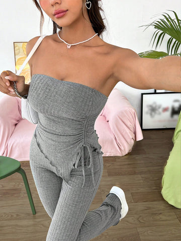 Women's Gray 2-piece Set