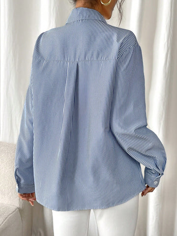 Raffinéa Long Sleeve Shirt With Bow Tie Decor On Collar & Front Panel