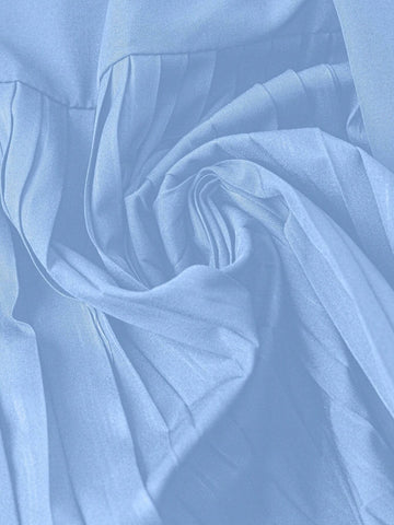 Simple Solid Color Casual Shirt With Turndown Collar And Pleated Hem