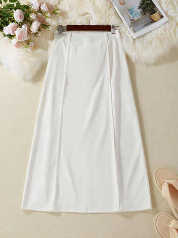 Raffinéa Women's Casual White A-Line Skirt Maxi Women Outfit