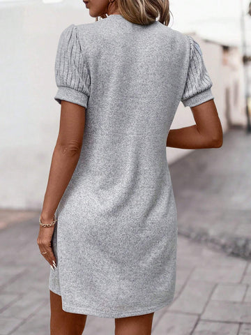 Puff Sleeve Elegant Dress