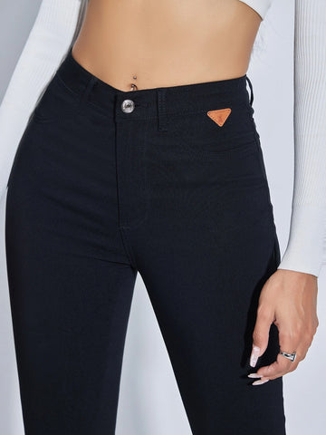 Relaxiva Women's Casual Solid Color Slim-Fit Pants, Autumn