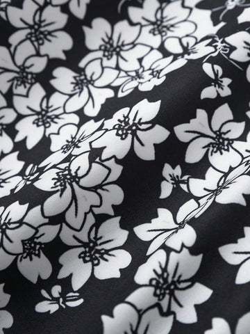 White Long Sleeve Dress,Ladies Lace V Neck Long Sleeve Hollow Print Straight Fashion Casual