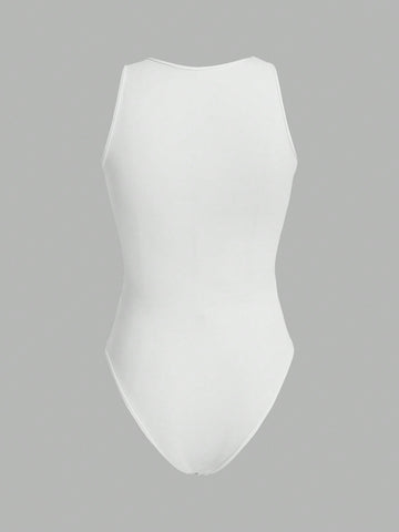 3pcs/Set Slim Fit Women'S Vest Bodysuit