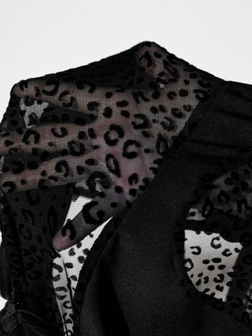 Country Festival Outfits Music Festival Outfits Country Concert Outfits Spring Break Summer Stretchy Street Wear Women Music Festival Countryside Festival Sexy And Fitted Leopard/Animal Printed Mesh Joint Perspective Women's Jumpsuit