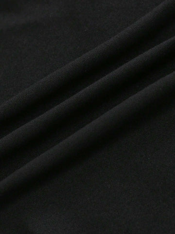 Deep Draped Neck, Side Split, Draped Neck, Backless Party Dress