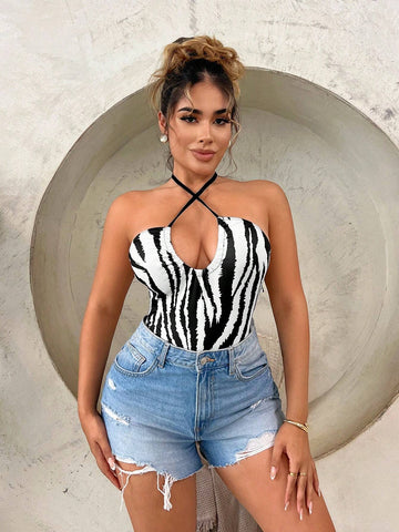 Elegant Dance Party Bodysuit For Summer Vacation