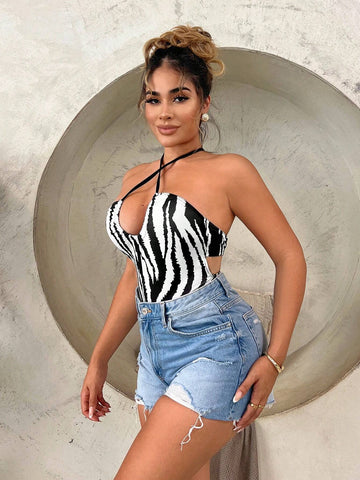 Elegant Dance Party Bodysuit For Summer Vacation