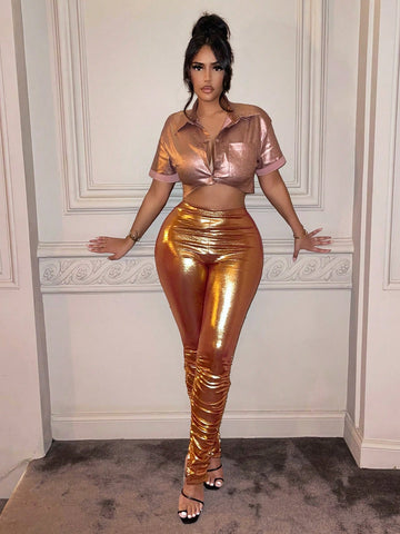 SXY High Waist Ruched Leggings